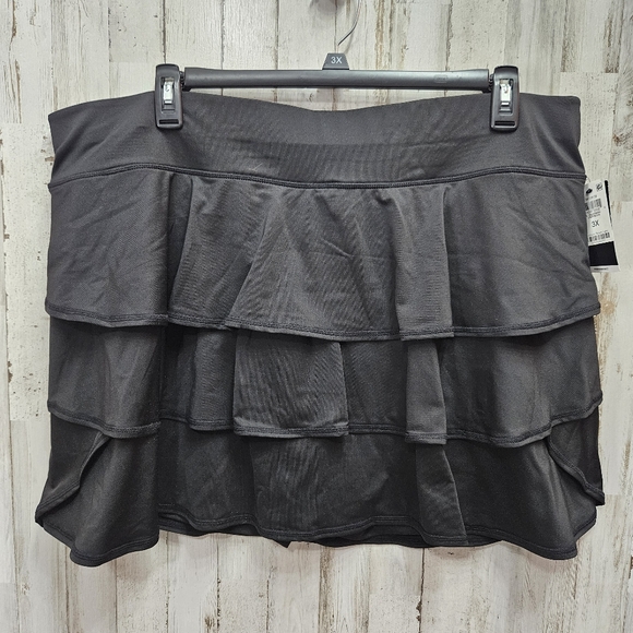 Ideology Women's Black Tiered Flounce Skort Athletic Plus Size NWT Size 3X - Picture 9 of 10